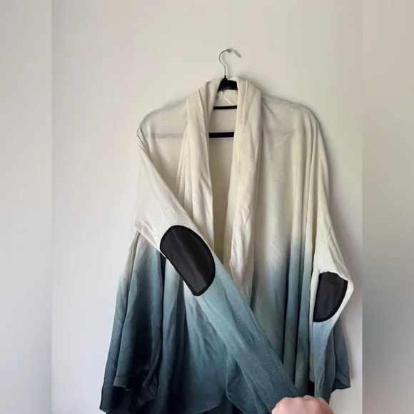 Nicholas K Free People Poncho Cardigan size S tie diy ombré - Picture 4 of 10